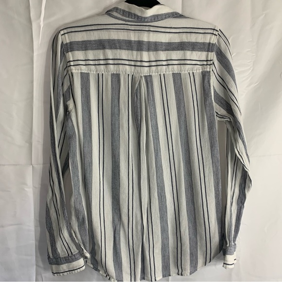 Lucky Brand Striped Cotton-Blend Button-Up Shirt, size SP - Picture 10 of 10